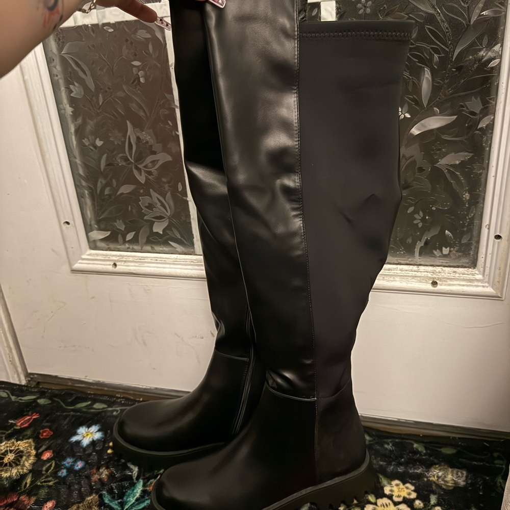 Dream Pairs Black Over the Knee Boots